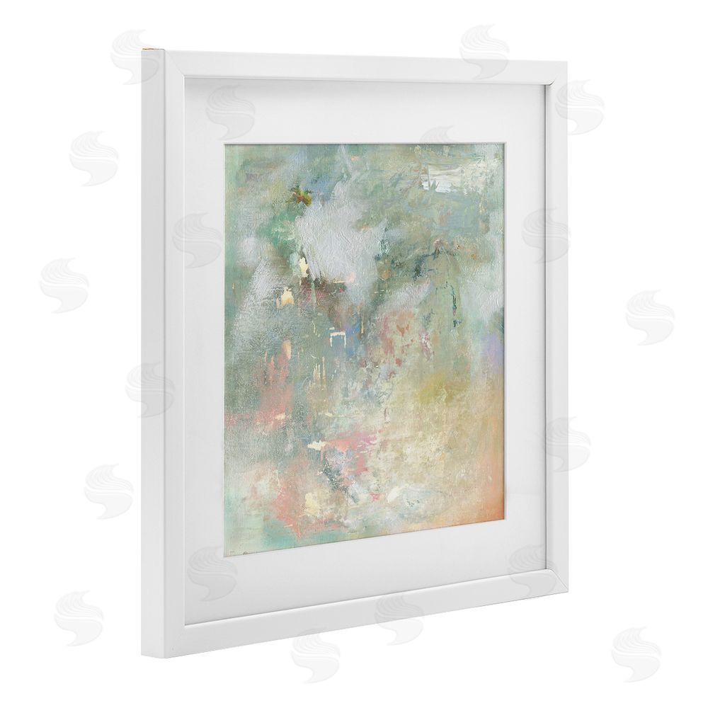 Carol Robinson Ethereal Brushstroke Harmony White Framed Print Under Glass Wall Art