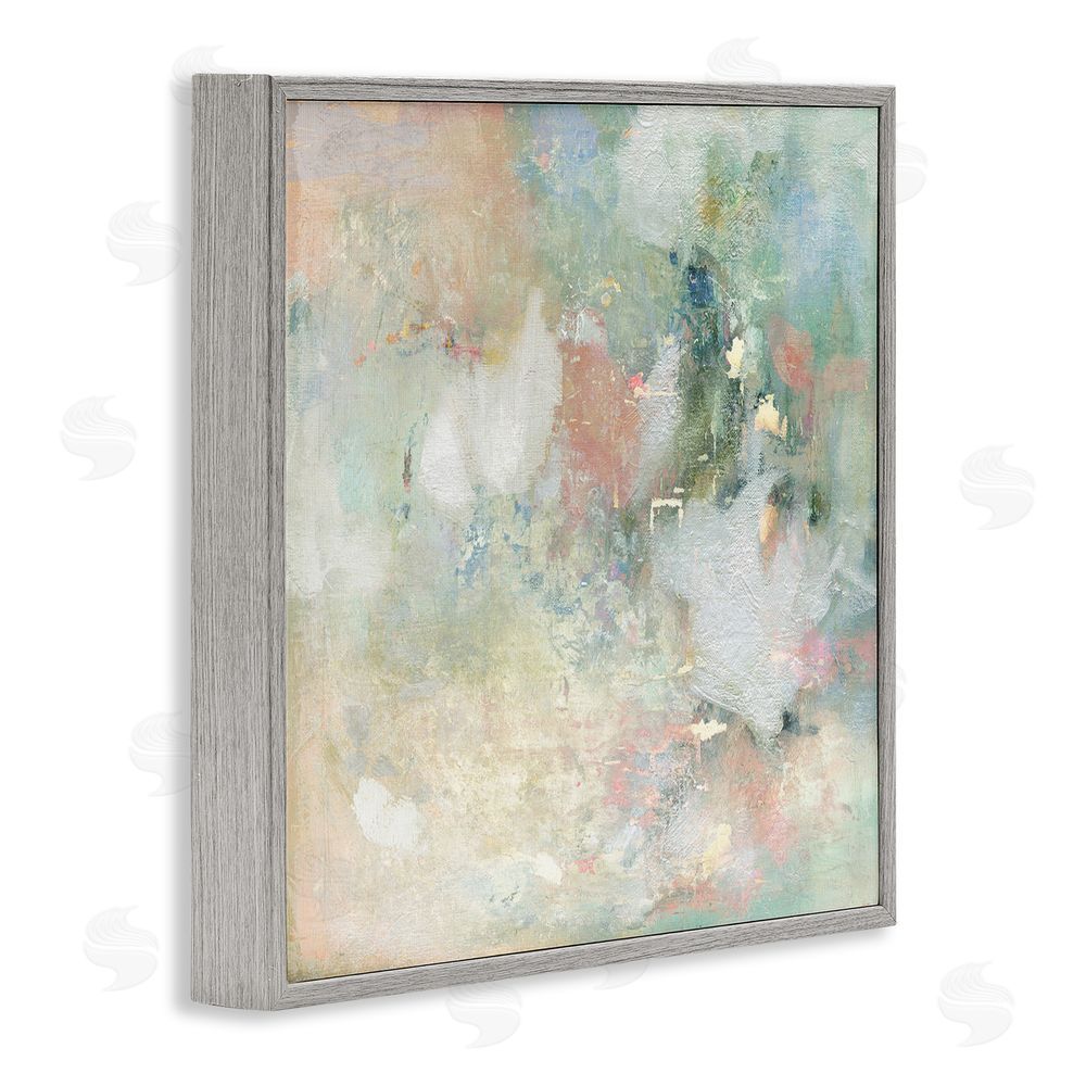 Carol Robinson Serene Pastel Brushstroke Harmony Gray Framed Giclee Wall Art Print