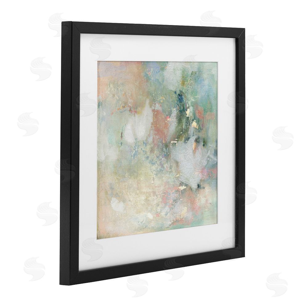 Carol Robinson Serene Pastel Brushstroke Harmony Black Framed Print Under Glass Wall Art