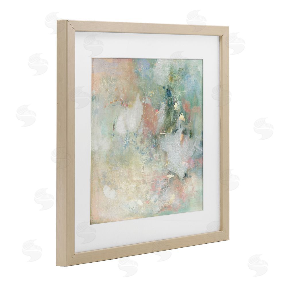 Carol Robinson Serene Pastel Brushstroke Harmony Brown Framed Print Under Glass Wall Art