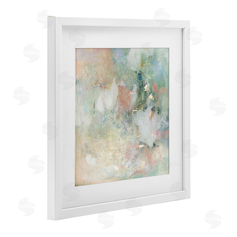 Carol Robinson Serene Pastel Brushstroke Harmony White Framed Print Under Glass Wall Art