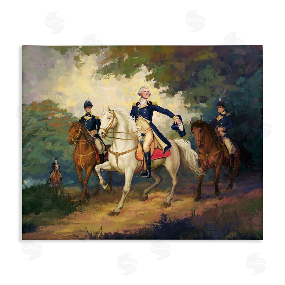 Ziwei Li Regal Commander on Horseback Stretched Canvas Wall Art Print