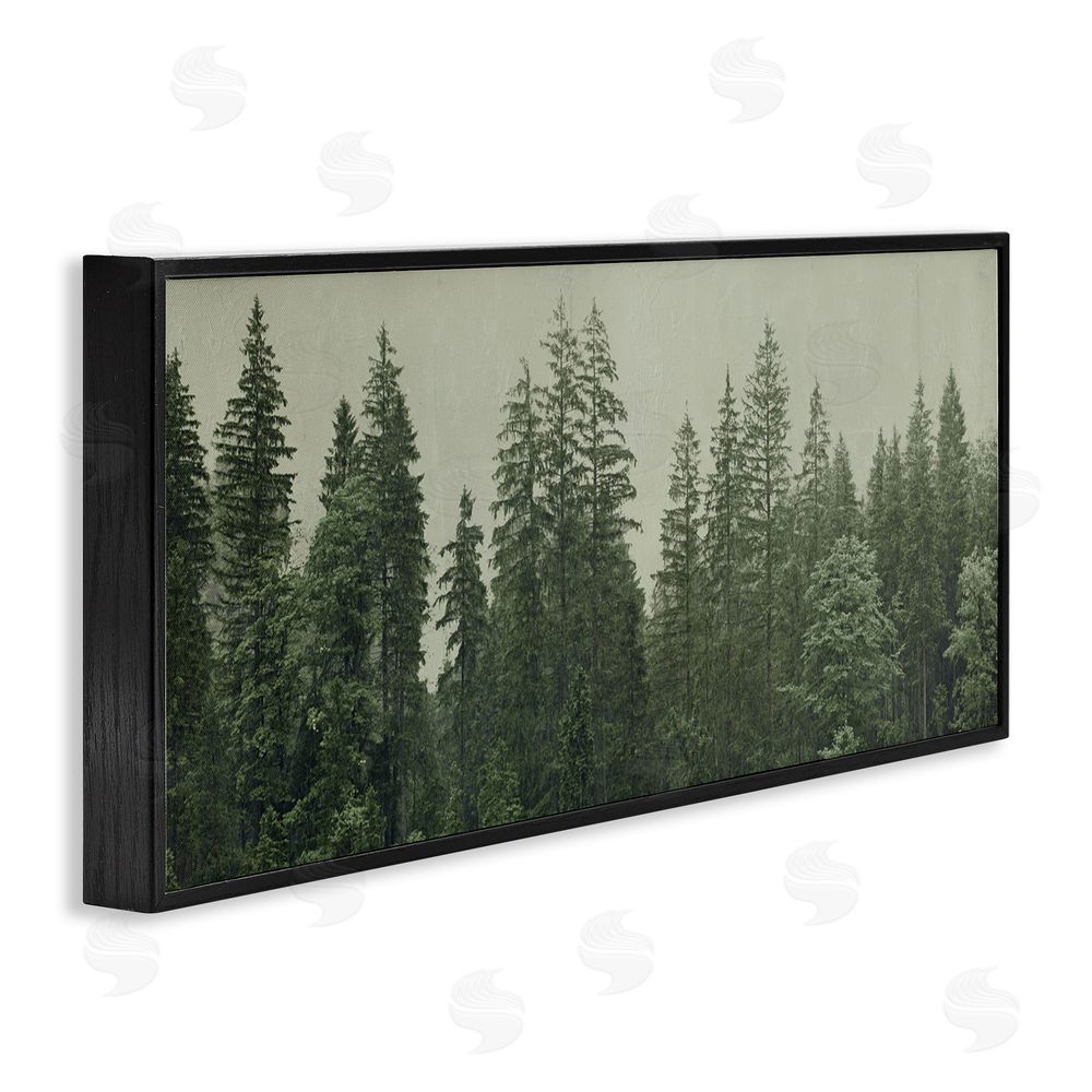 Patricia Pinto Tranquil Emerald Forest Canopy Black Framed Giclee Wall Art Print