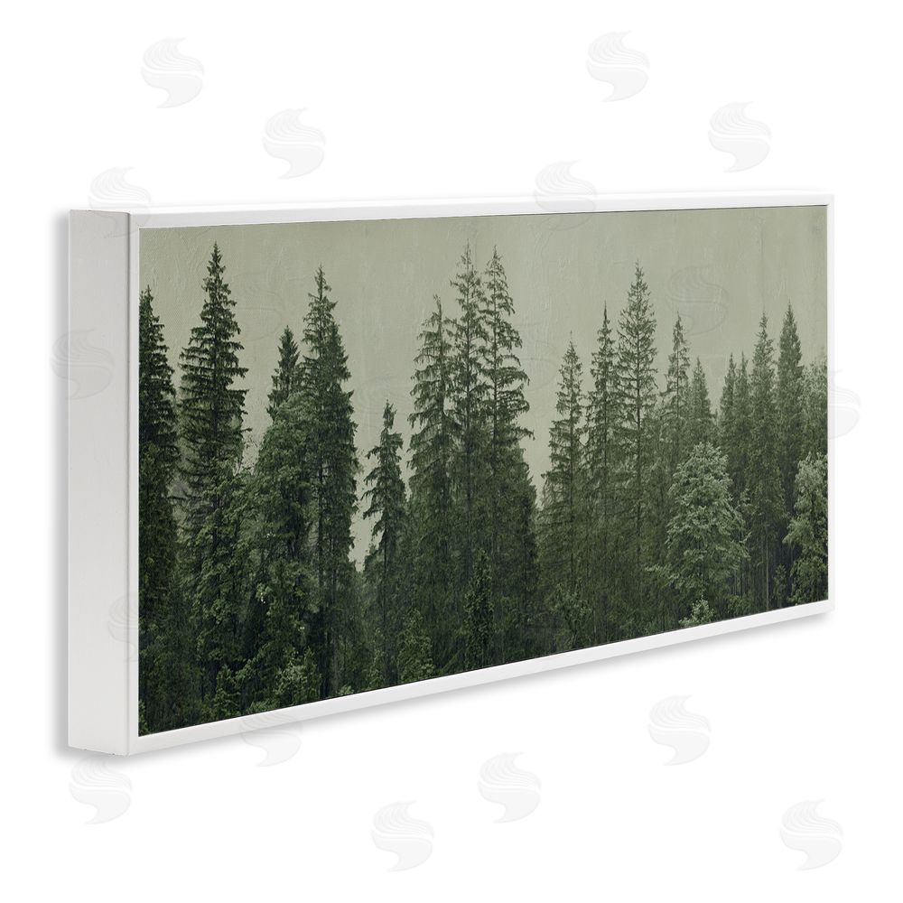Patricia Pinto Tranquil Emerald Forest Canopy White Framed Giclee Wall Art Print