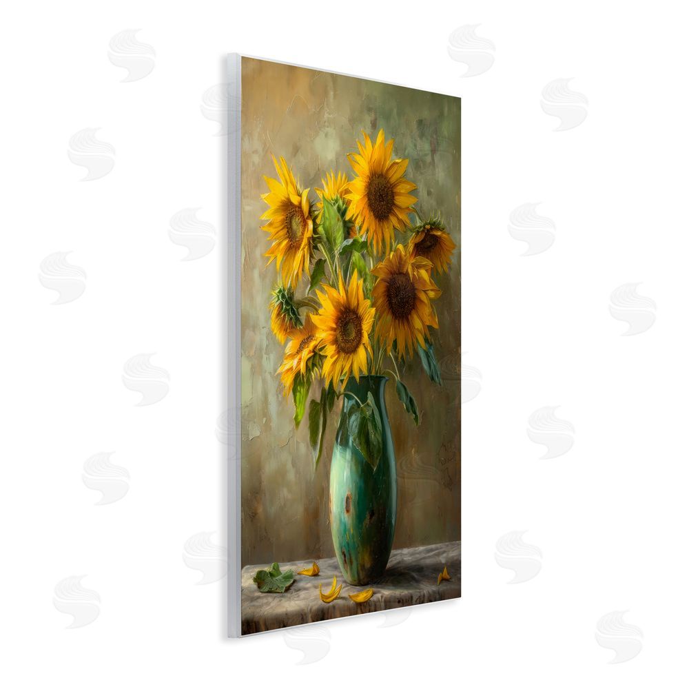 Creative Studio Moody Sunflower Vase Wall Plaque Home Decor Art Print