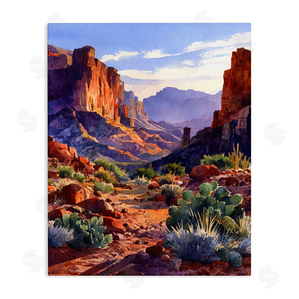Franklyn Gregory Western Colors Earthy Desert Stretched Canvas Wall Art Print