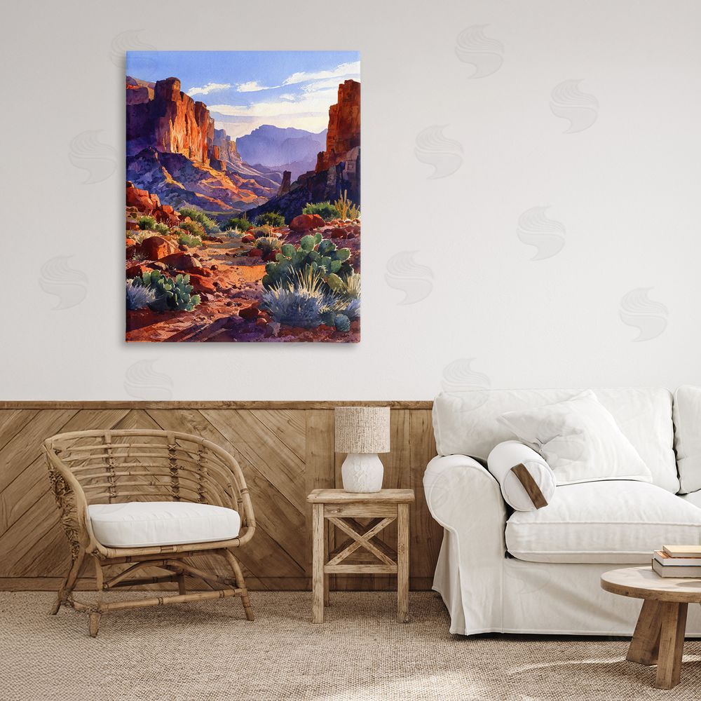 Franklyn Gregory Western Colors Earthy Desert Stretched Canvas on Wall