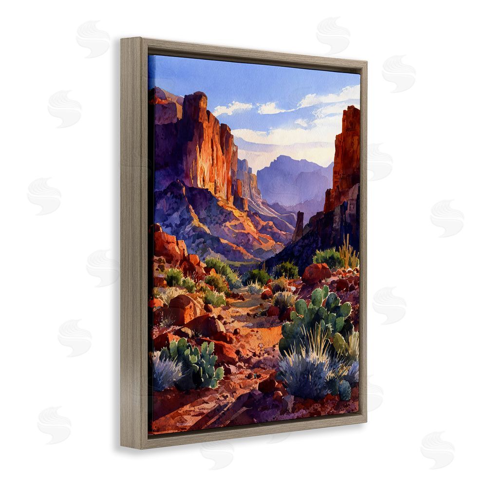 Franklyn Gregory Western Colors Earthy Desert Brown Floating Framed Canvas Wall Art Print