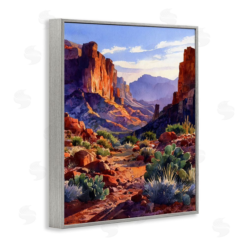 Franklyn Gregory Western Colors Earthy Desert Gray Framed Giclee Wall Art Print
