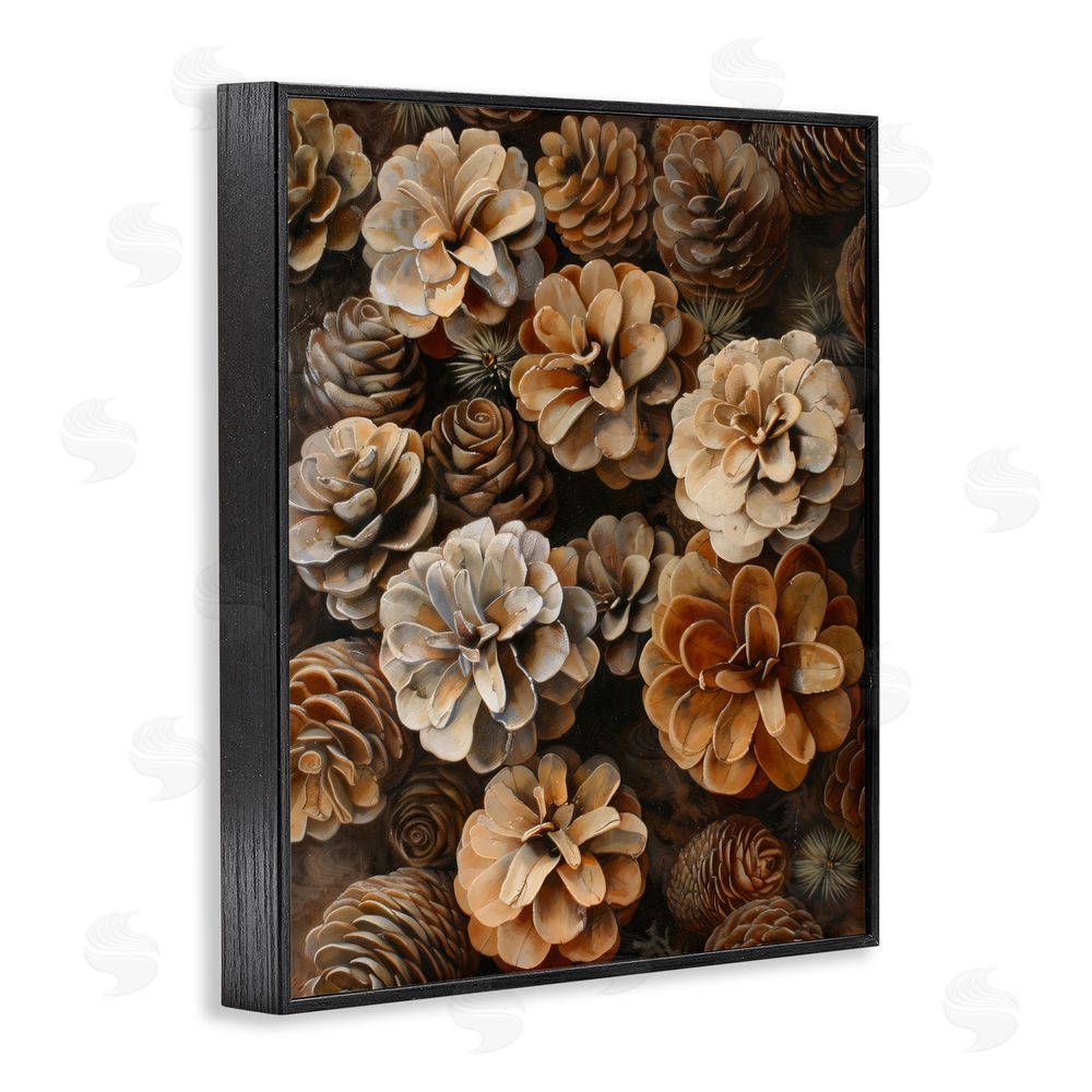 Creative Studio Pinecone Arrangement Rustic Botanicals Black Framed Giclee Wall Art