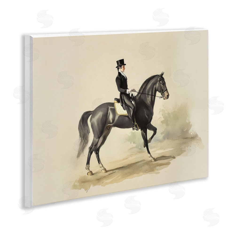 Sisi and Seb Gentleman On A Horse Wall Plaque Home Decor Art Print