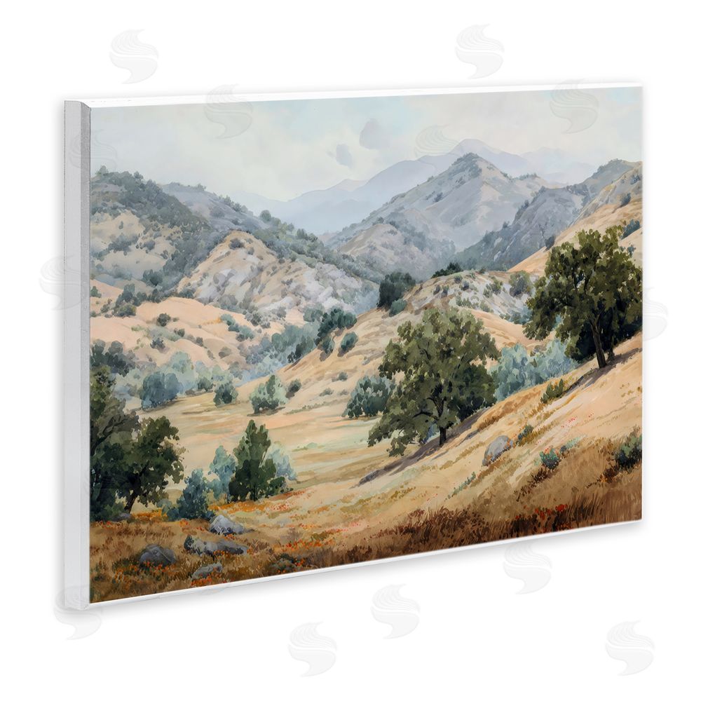 Petal Prints Design Mountains and Trees Valley View Wall Plaque Home Decor Art Print