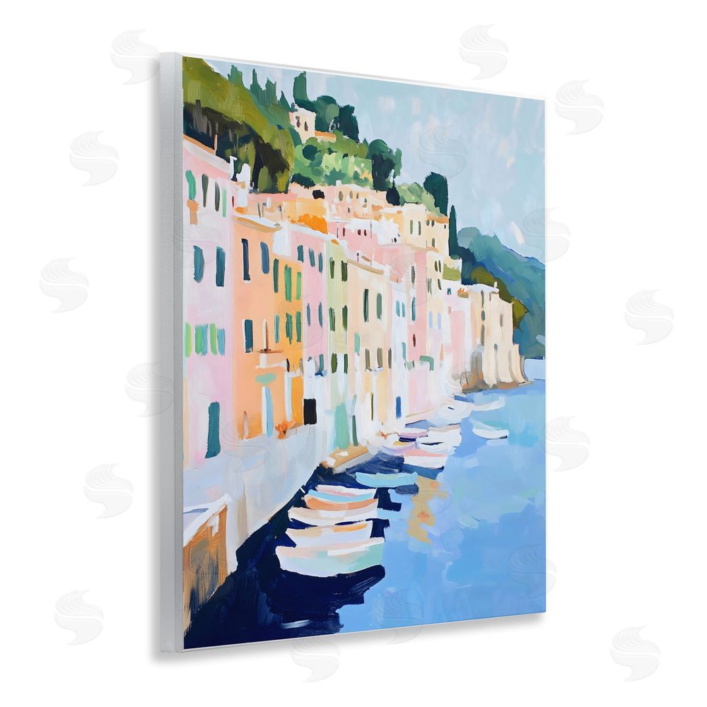 The Prints Vibe Portofino Harbor View Wall Plaque Home Decor Art Print
