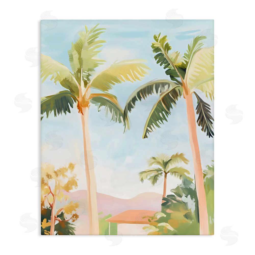 The Prints Vibe Rising Above Tropical Palms Stretched Canvas Wall Art