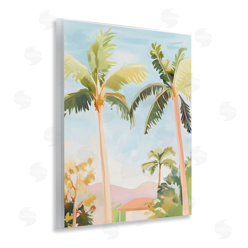 The Prints Vibe Rising Above Tropical Palms Wall Plaque Home Decor Art Print