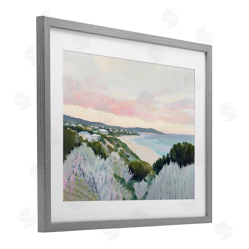 The Prints Vibe Cape Cod Evening Light Gray Framed Print Under Glass with Matting Wall Art