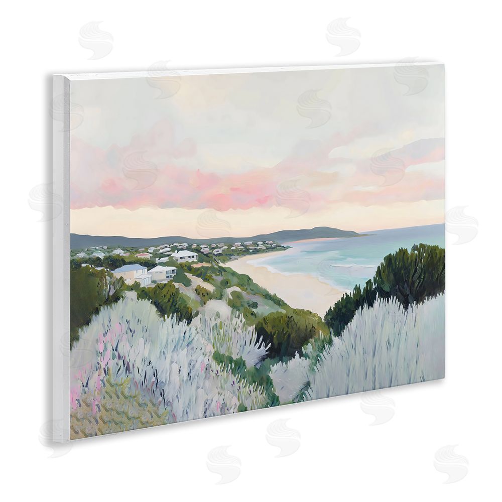 The Prints Vibe Cape Cod Evening Light Wall Plaque Art Print with White Foil Wrap