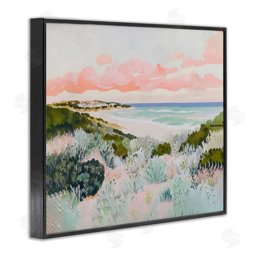 The Prints Vibe Beach Grasses & Pastel Skies Black Framed Giclee Wall Art Print