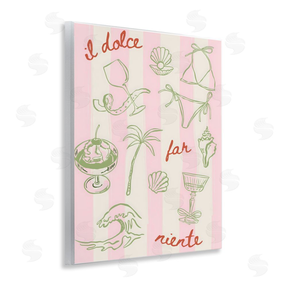 The Prints Vibe Il Dolce Far Niente Beach Saying Wall Plaque Home Decor Art Print