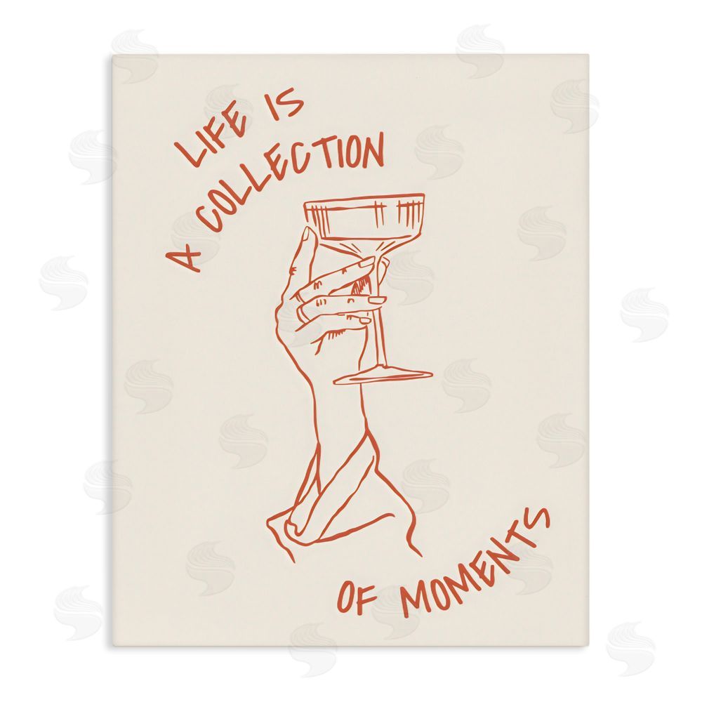 The Prints Vibe Life Is A Collection of Moments Toast Stretched Canvas Wall Art