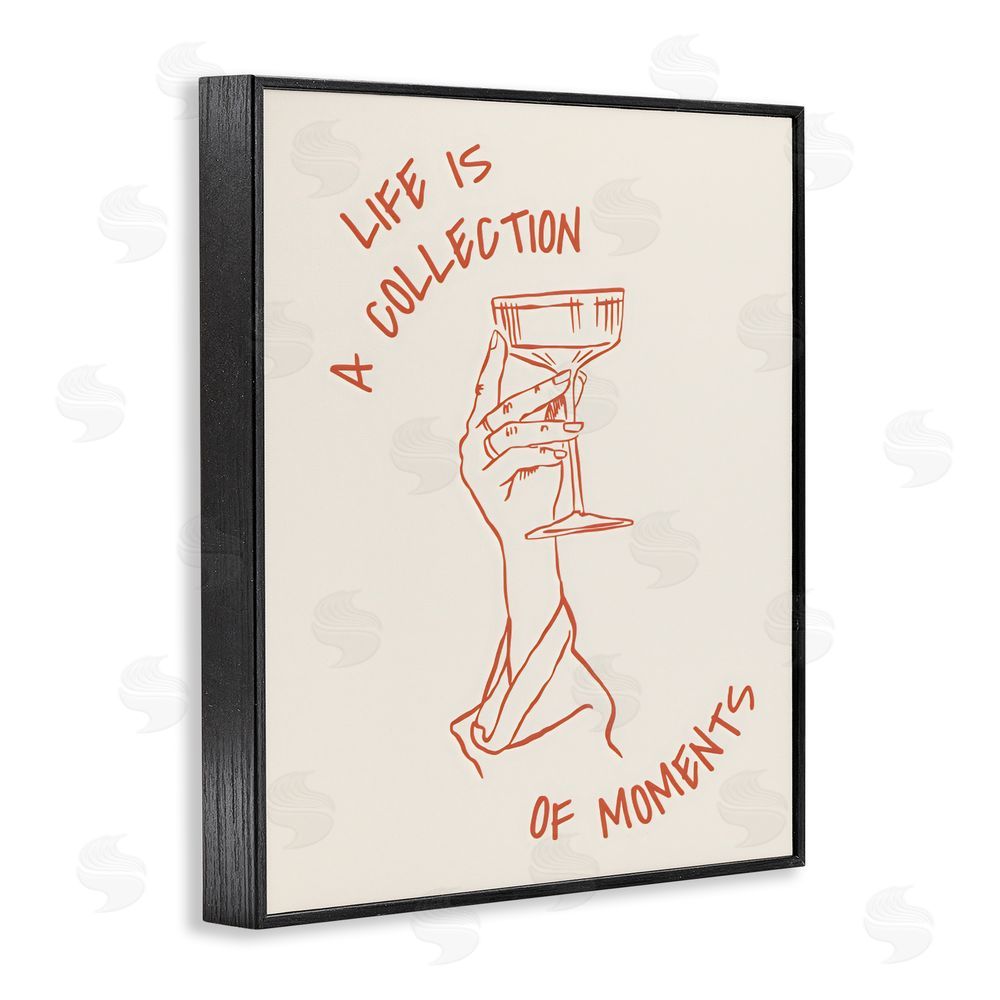 The Prints Vibe Life Is A Collection of Moments Toast Black Framed Giclee Wall Art