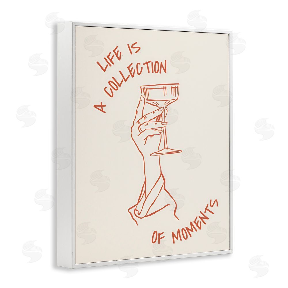 The Prints Vibe Life Is A Collection of Moments Toast White Framed Giclee Wall Art
