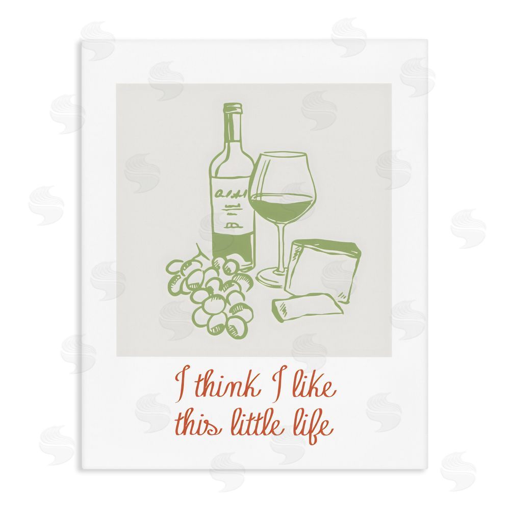The Prints Vibe I Think I Like This Little Life Stretched Canvas Wall Art