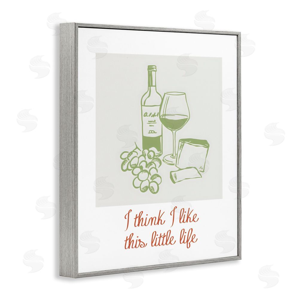 The Prints Vibe I Think I Like This Little Life Gray Framed Giclee Wall Art