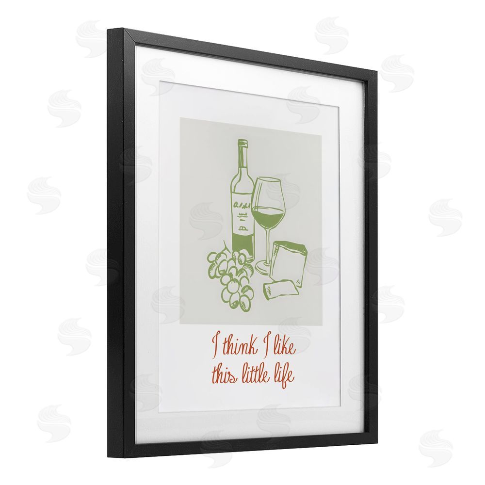 The Prints Vibe I Think I Like This Little Life Black Framed Print Under Glass Wall Art