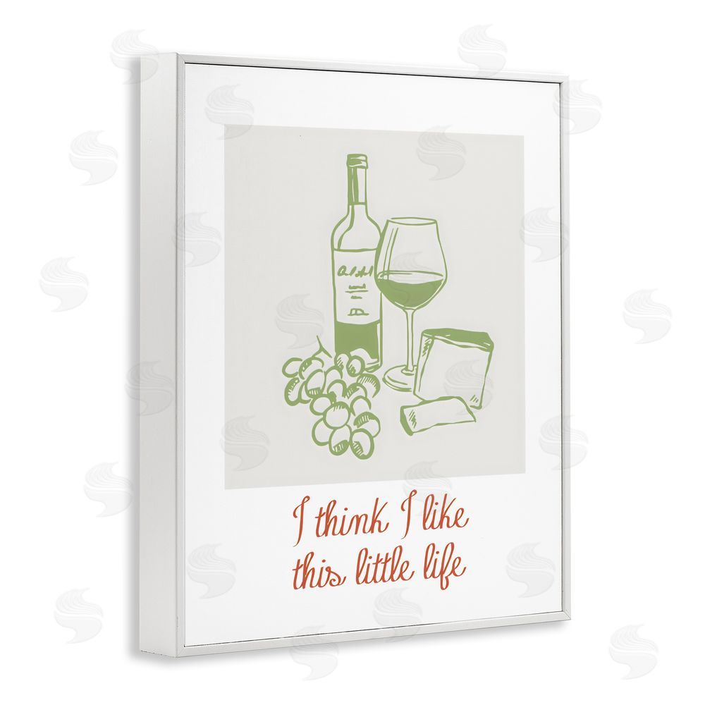 The Prints Vibe I Think I Like This Little Life White Framed Giclee Wall Art