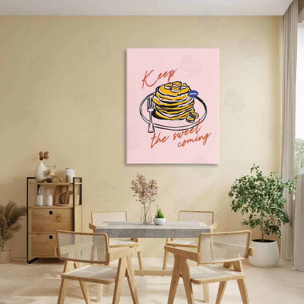 The Prints Vibe Keep The Sweet Coming Stretched Canvas Wall Art in Room