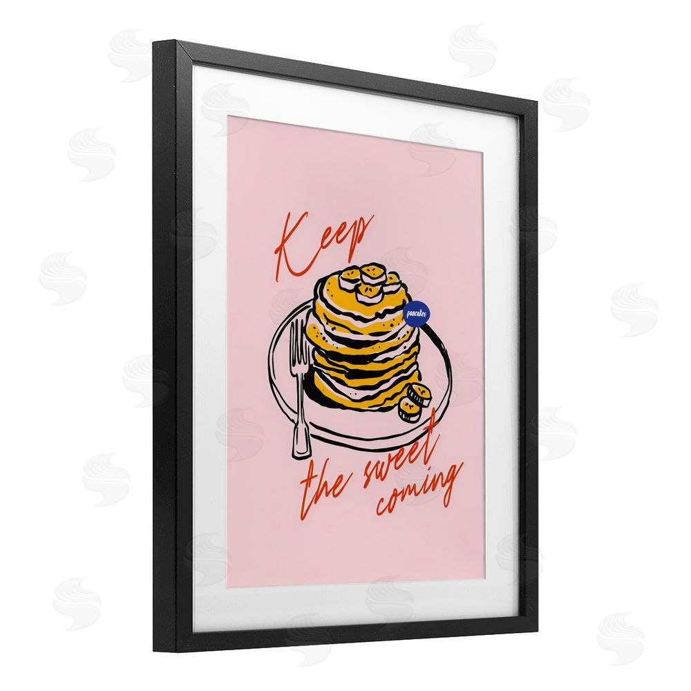 The Prints Vibe Keep The Sweet Coming Black Framed Print Under Glass Wall Art