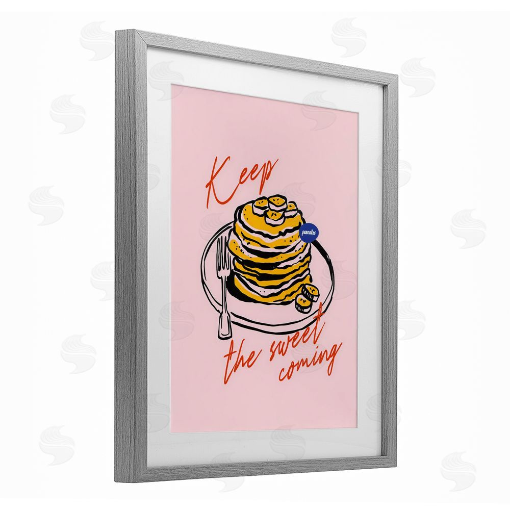 The Prints Vibe Keep The Sweet Coming Gray Framed Print Under Glass Wall Art