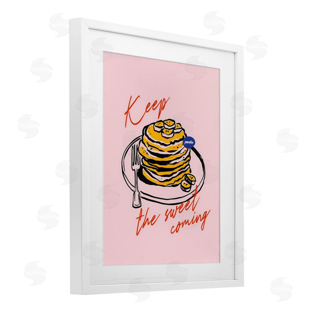 The Prints Vibe Keep The Sweet Coming White Framed Print Under Glass Wall Art