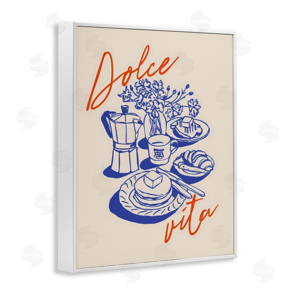 The Prints Vibe Retro Breakfast Morning Spread White Framed Giclee Wall Art