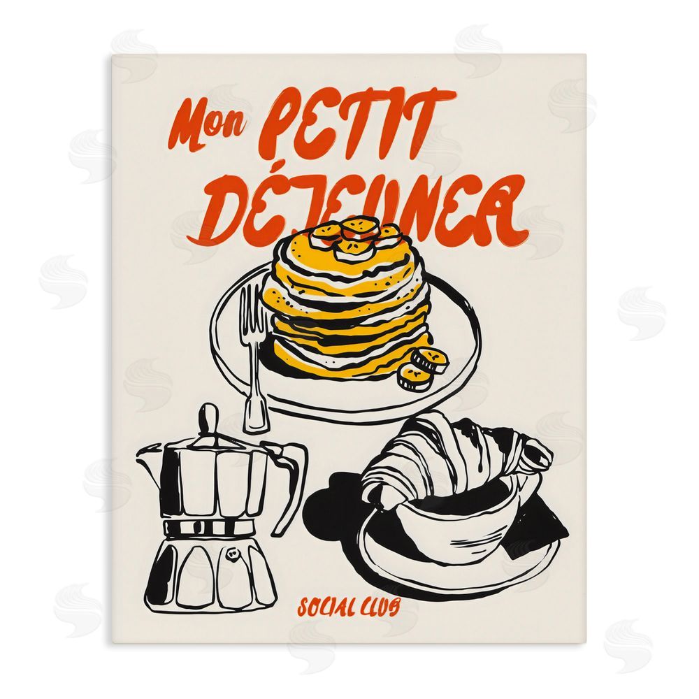 The Prints Vibe My Breakfast Pancakes Spread Stretched Canvas Wall Art