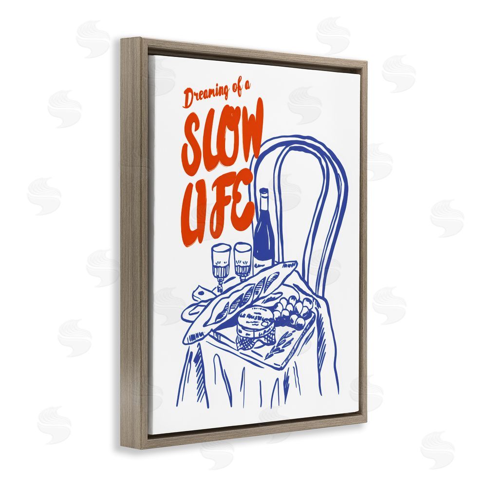 The Prints Vibe Dreaming Of A Slow Life Brown Floating Frame Canvas Wall Art Print