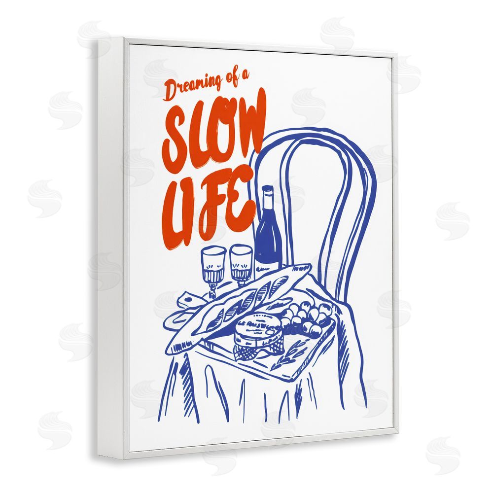 The Prints Vibe Dreaming Of A Slow Life White Framed Giclee Wall Art Print