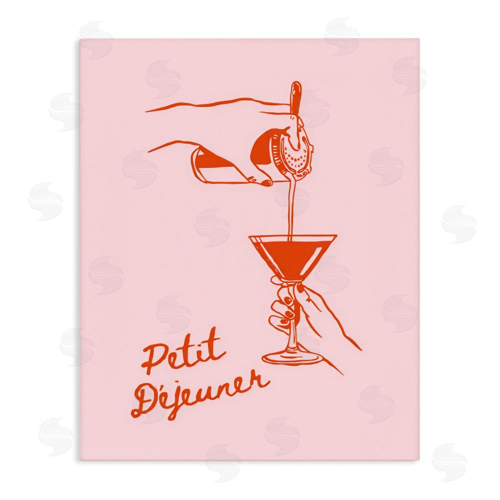 The Prints Vibe Pouring Brunch Cocktail Stretched Canvas Wall Art