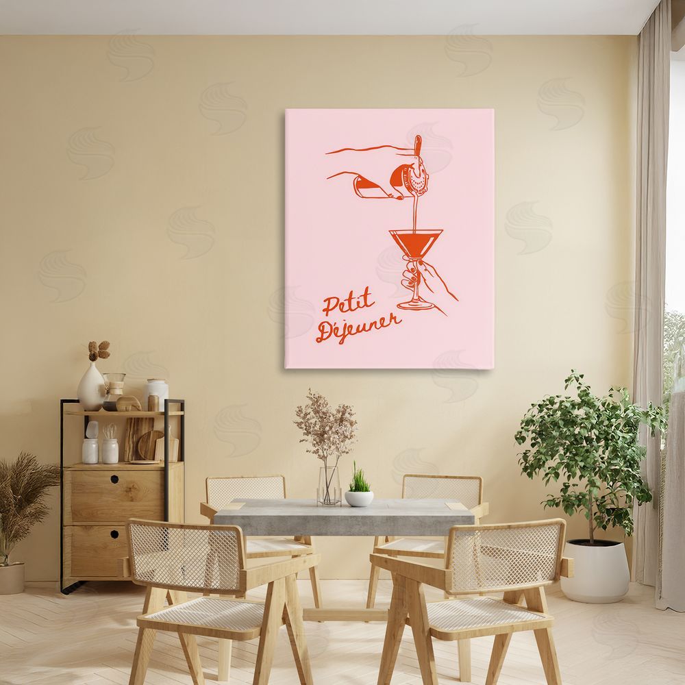 The Prints Vibe Pouring Brunch Cocktail Stretched Canvas Wall Art in Room