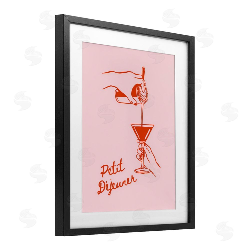 The Prints Vibe Pouring Brunch Cocktail Black Framed Print Under Glass Wall Art