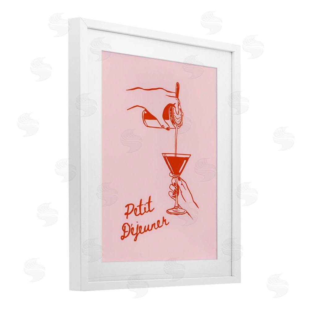The Prints Vibe Pouring Brunch Cocktail White Framed Print Under Glass Wall Art