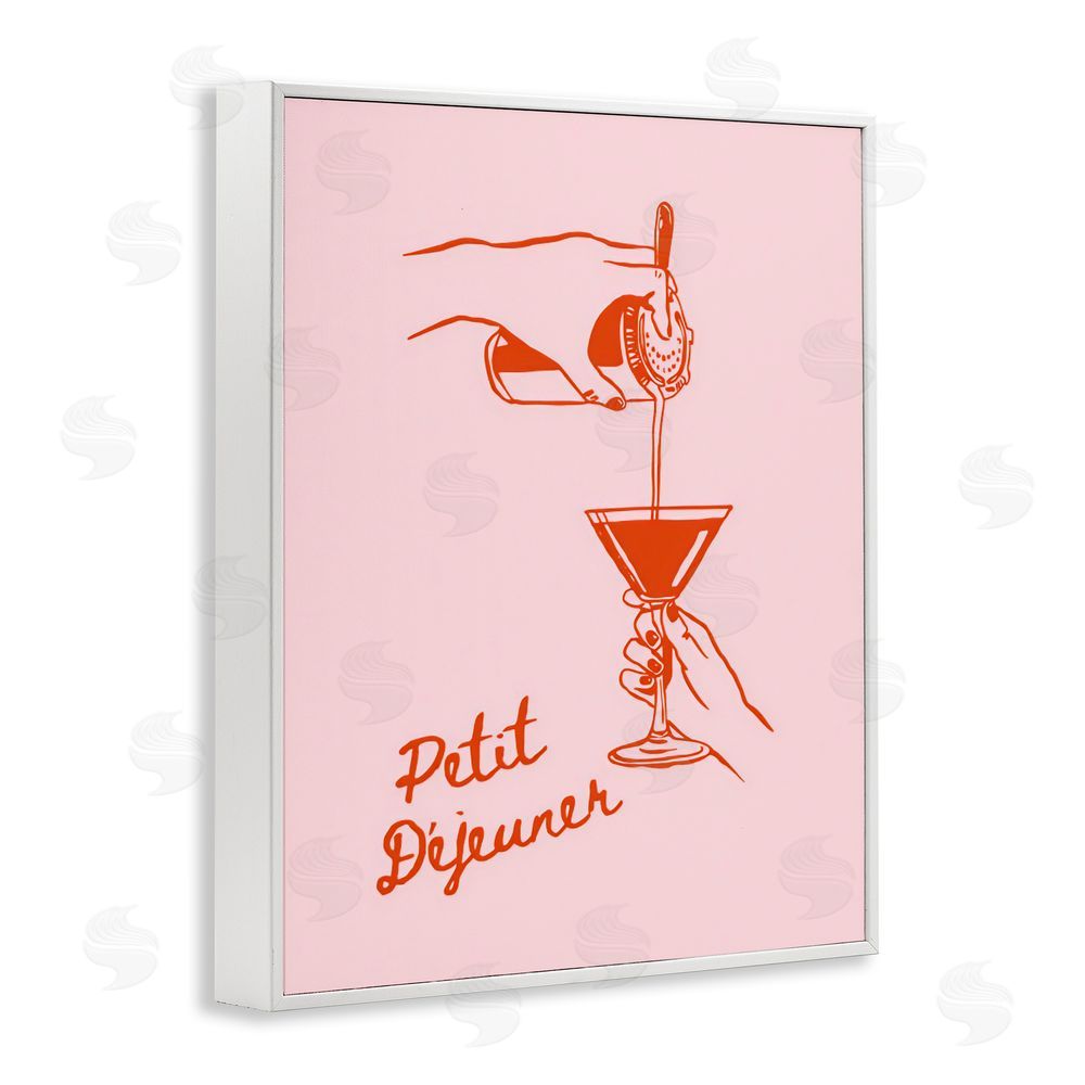 The Prints Vibe Pouring Brunch Cocktail White Framed Giclee Wall Art