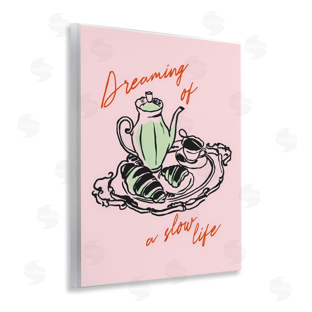 The Prints Vibe Slow Life Tea Platter Wall Plaque Printed Art