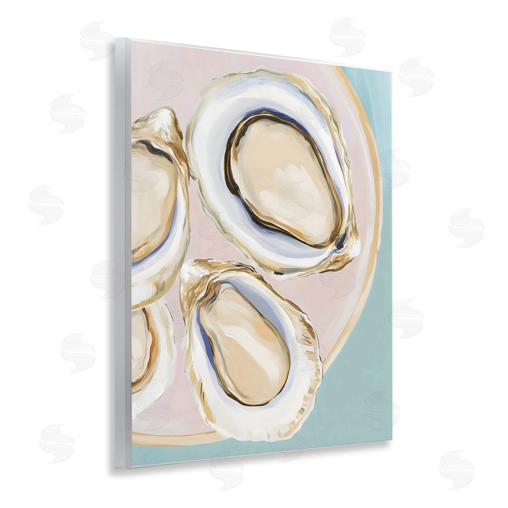 The Prints Vibe Plate of Oysters Wall Plaque Home Decor Art Print