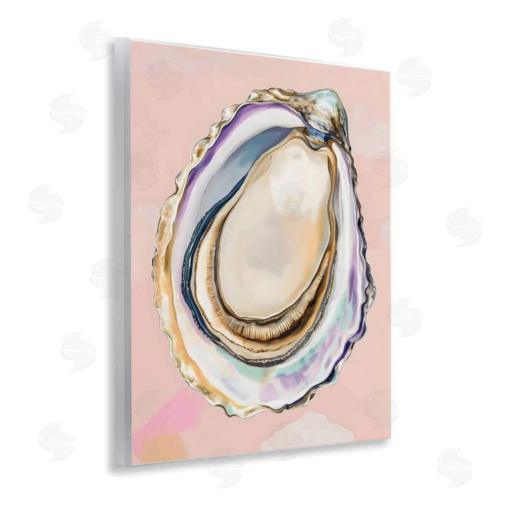 The Prints Vibe Pink Oyster Shell Elegance Wall Plaque Home Decor Art Print