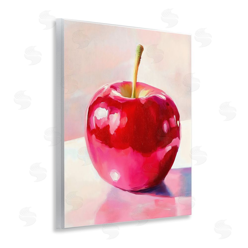 The Prints Vibe Shiny Red Apple Reflection Wall Plaque Printed Art