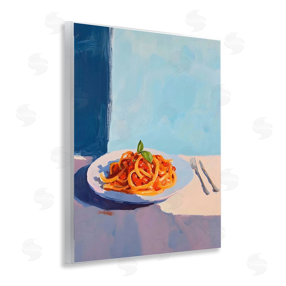 The Prints Vibe Italian Spaghetti on Plate Wall Plaque Home Decor Art Print