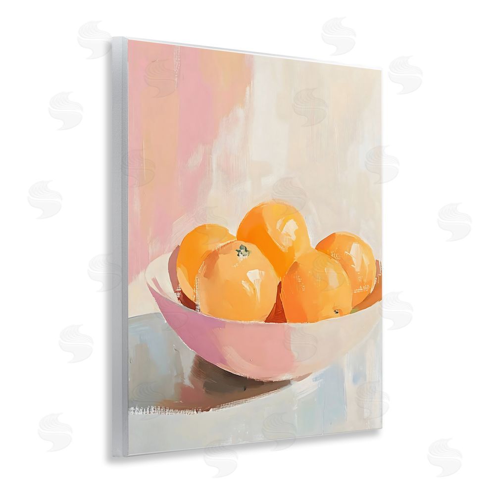 The Prints Vibe Pastel Bowl of Oranges Wall Plaque Home Decor Art Print