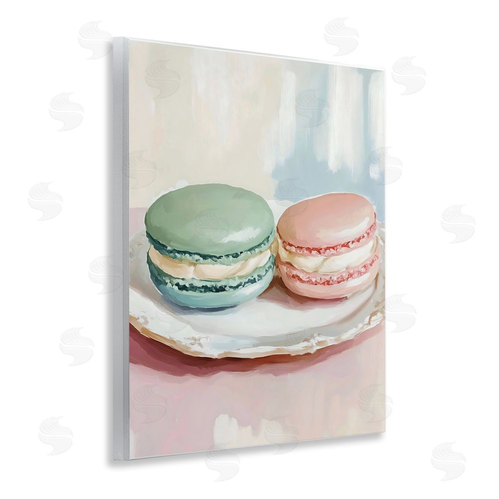 The Prints Vibe Pastel Macarons on Plate Wall Plaque Home Decor Art Print
